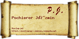 Pschierer Jázmin névjegykártya